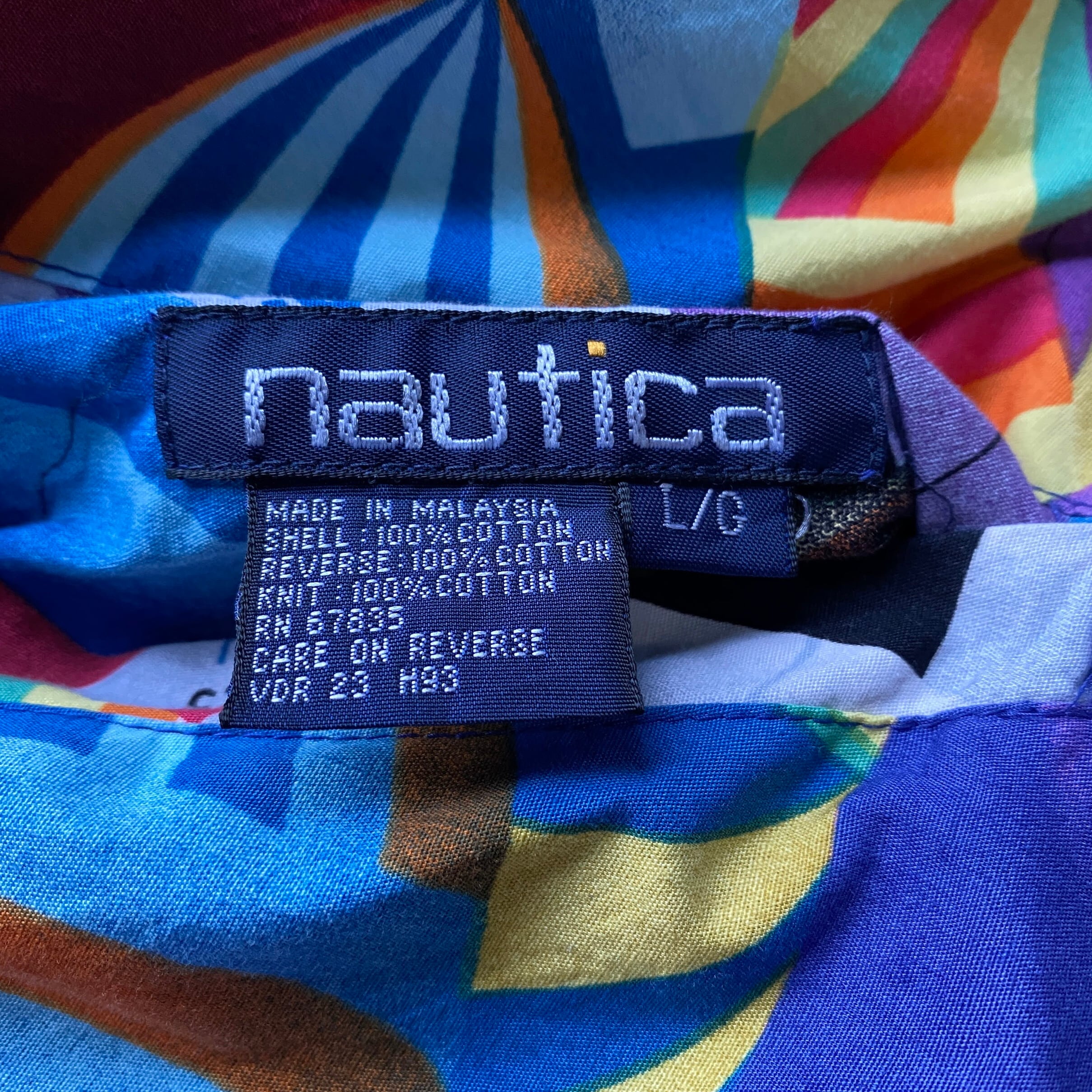 90s NAUTICA ナイロン ジャケット マルチカラー ブルゾン