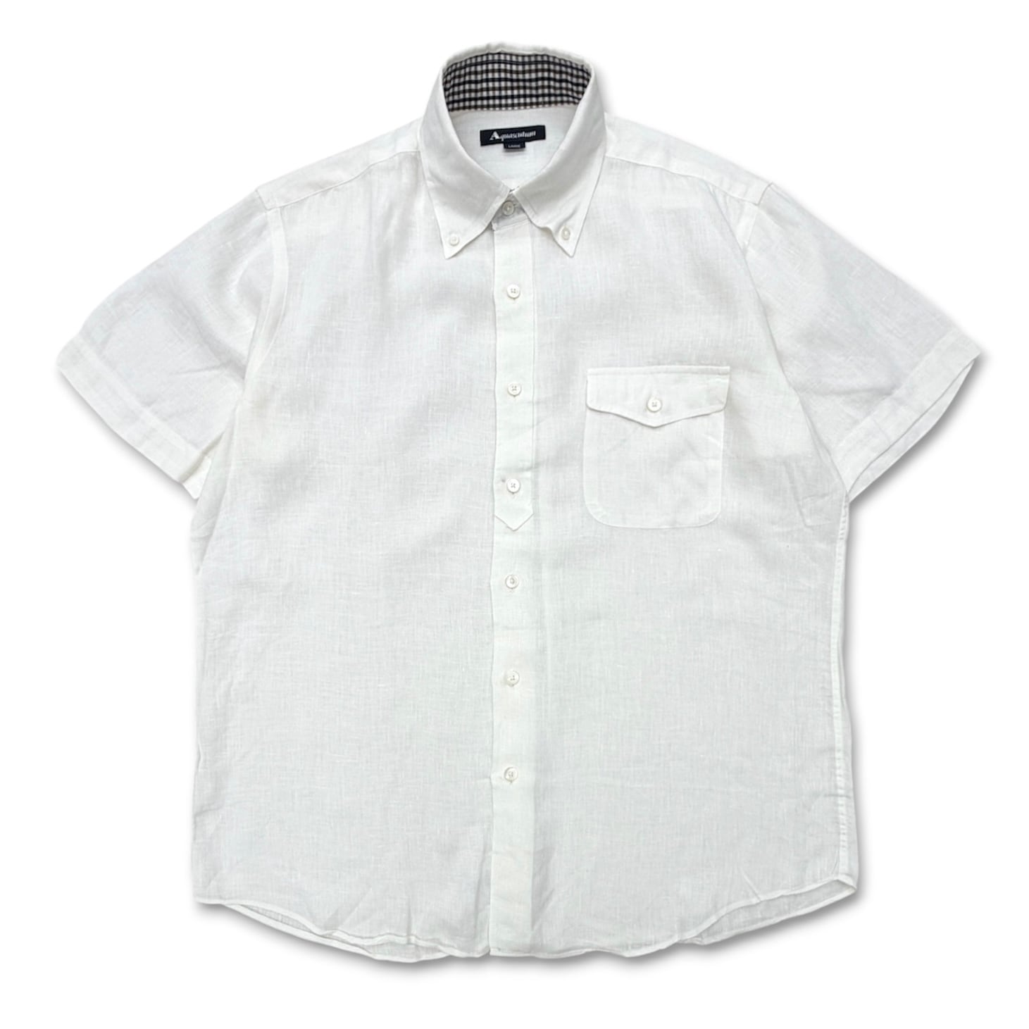 リース中 【aquascutum】白シャツ 半袖 アクアスキュータム | no pain