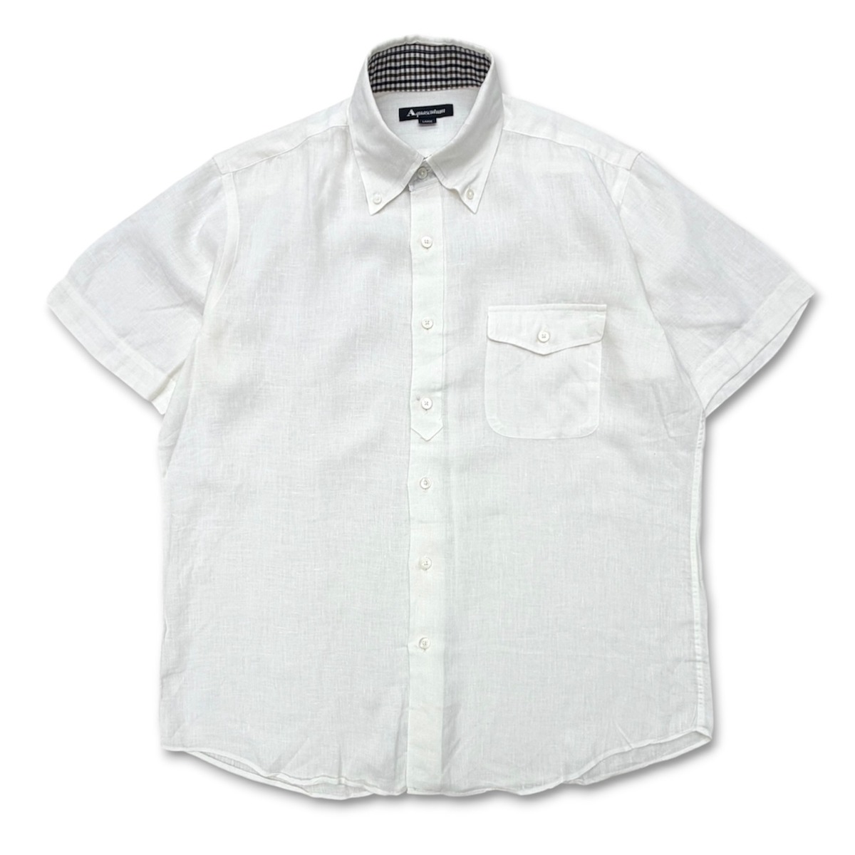 aquascutum】白シャツ 半袖 アクアスキュータム | no pain no gain 