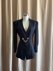 MADE IN JAPAN black sheer sleeve jacket-4736-6