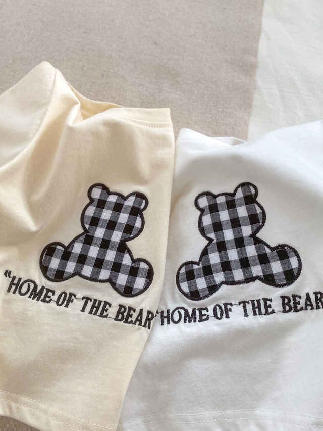 【BABY】チェックくま半袖Tシャツ - 11