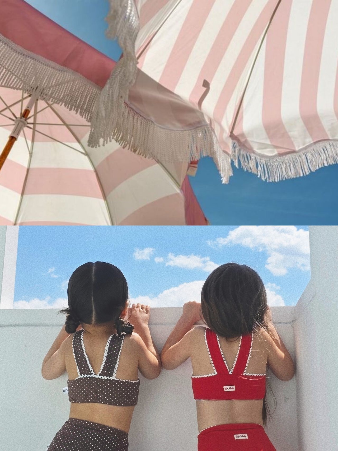 red S[5]［即納］reversible swim setup (両面着用可能）/ elly molly 26summer