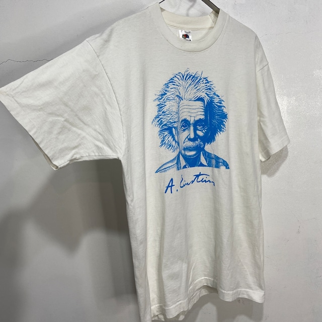 90s USA製　アインシュタイン　プリントTシャツ　偉人t 白　L