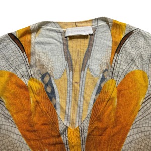 2013ss ALEXANDER McQUEEN insect print V neck sweater