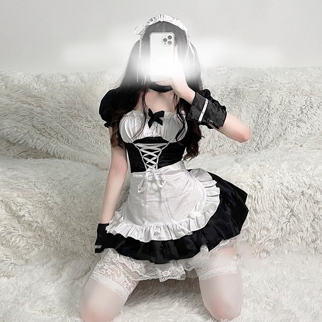 （6点）かわいい メイド服 リボン ボウタイ cosplay lolita 少女 ワンピース45441398