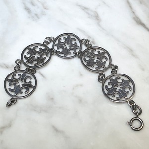 vintage silver bracelet " fleur de lis " made in England