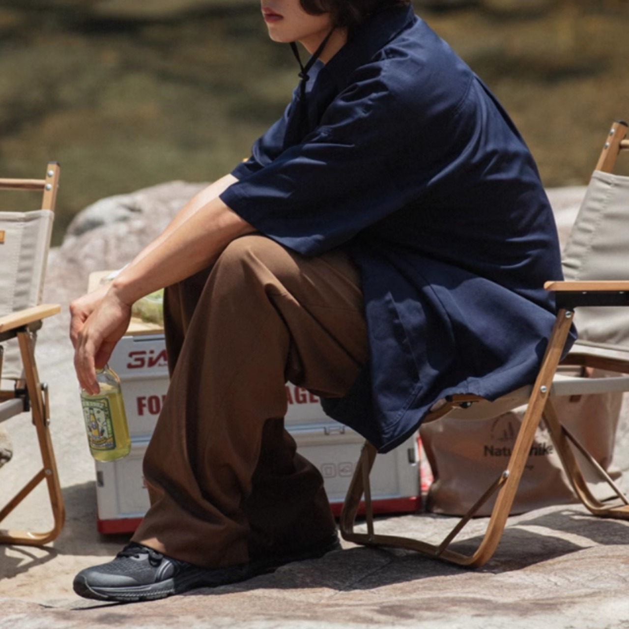 ストリートきれいめドレープパンツ　0697