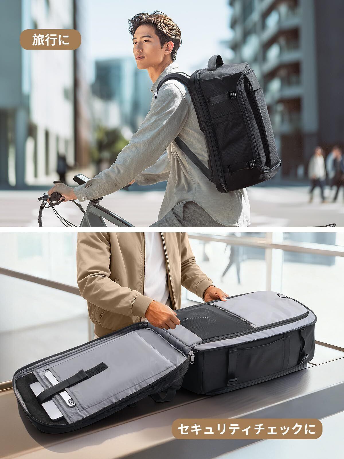 人気商品】[Samfolk] リュック 大容量 40L 旅行 リュック メンズ