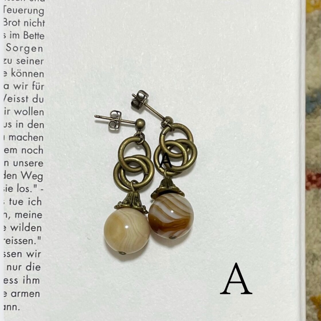 balloon 3ring pierce /ハンドメイドピアス/天然石ピアス | PAY ID