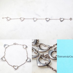 TIFFANY silver “5 Open Heart” charm bracelet