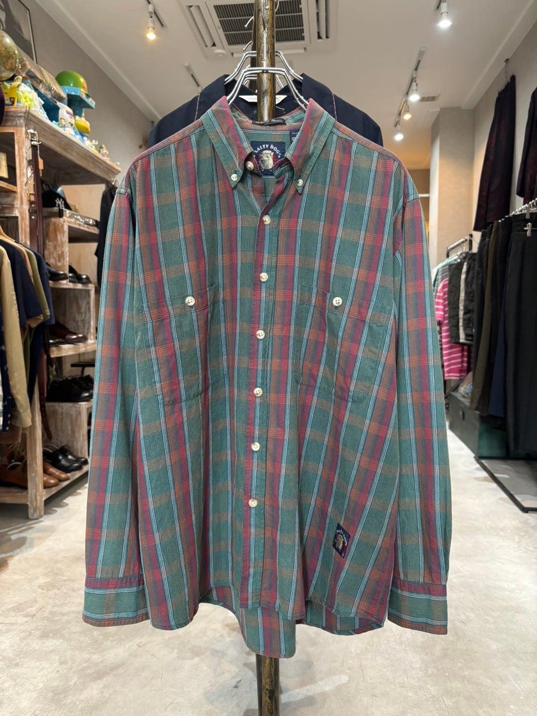 1990s GANT "SALTY DOG" チェックシャツ