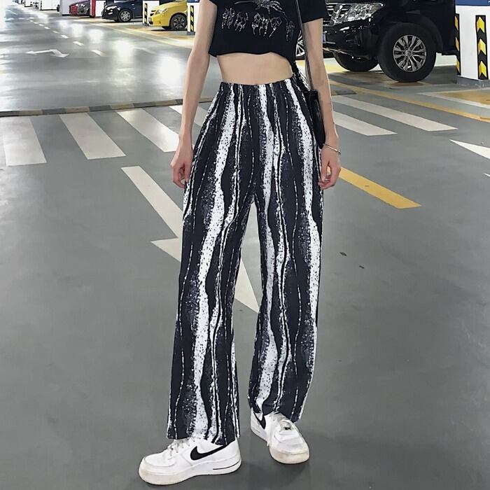 スタイルサマールーズカジュアルパンツ ストライプ ストリート 夏物 ケッペル15906558330