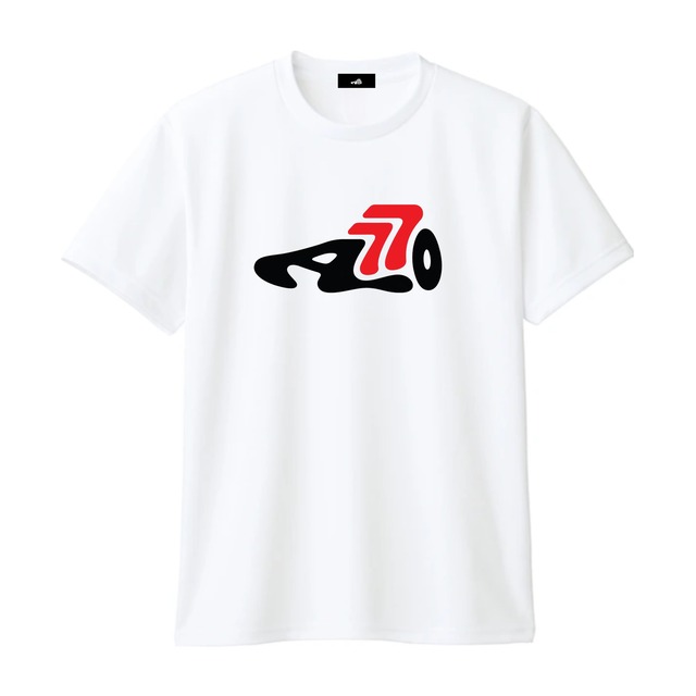 Logo dry T-shirt / white×red