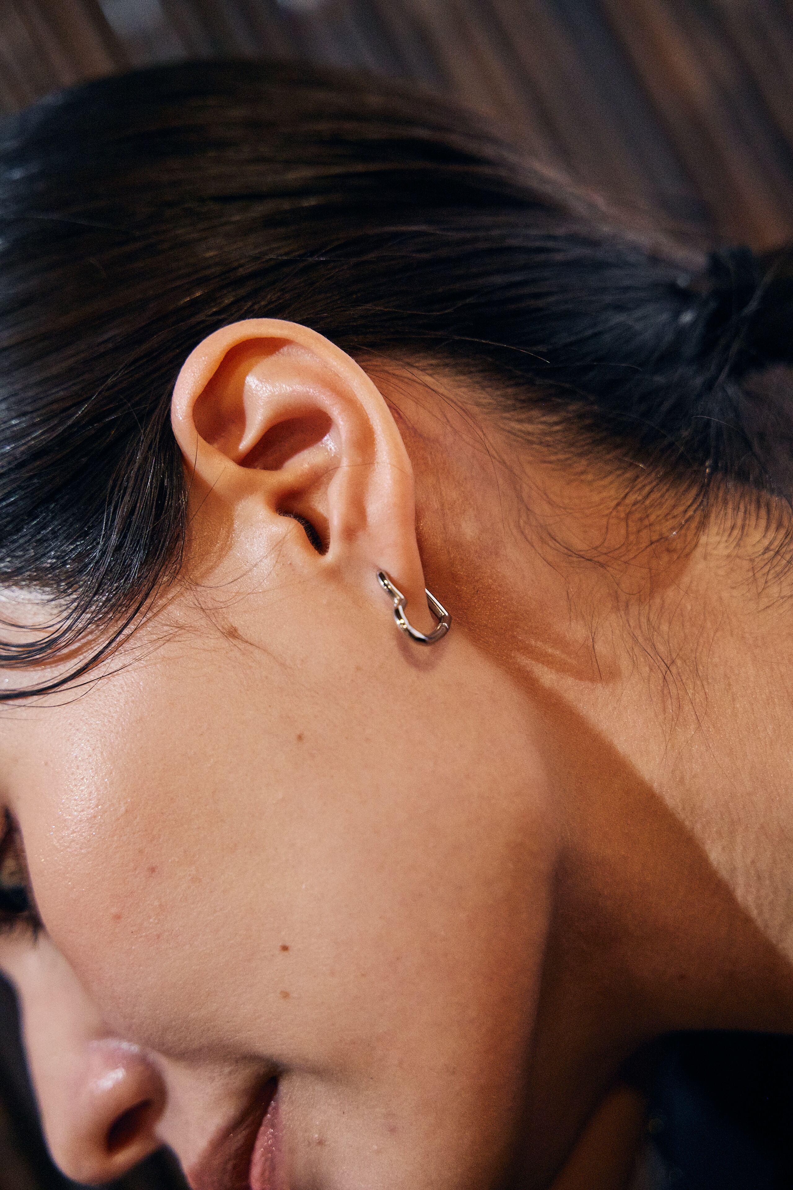 316L Heart hoop pierce［silver］#p116 | CELINA