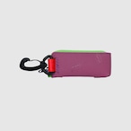 vibram light case (lavender×clear) with green glowing zip