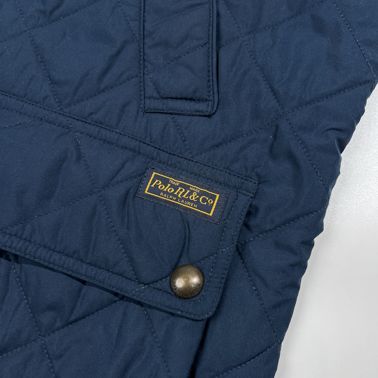 POLO RALPH LAUREN ポロ ラルフローレン 裏チェック キルティング ベスト サイズ M /ネイビー/メンズ