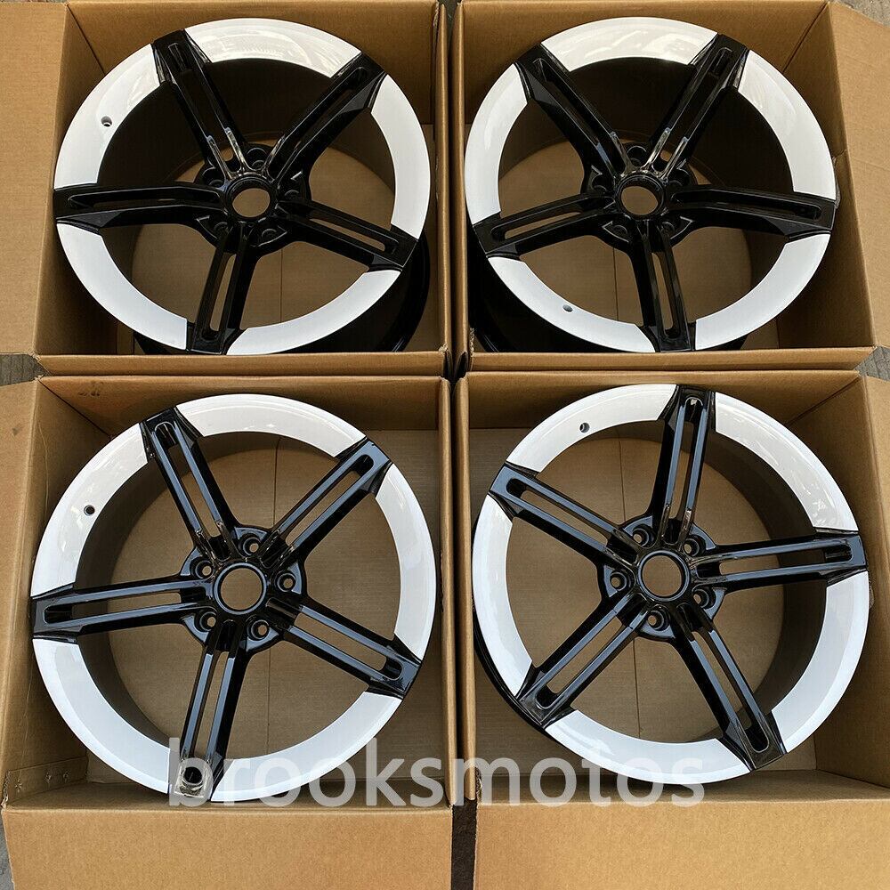 22インチ ツイン 5 スポーク ホワイト 鍛造 スタイル ホイール