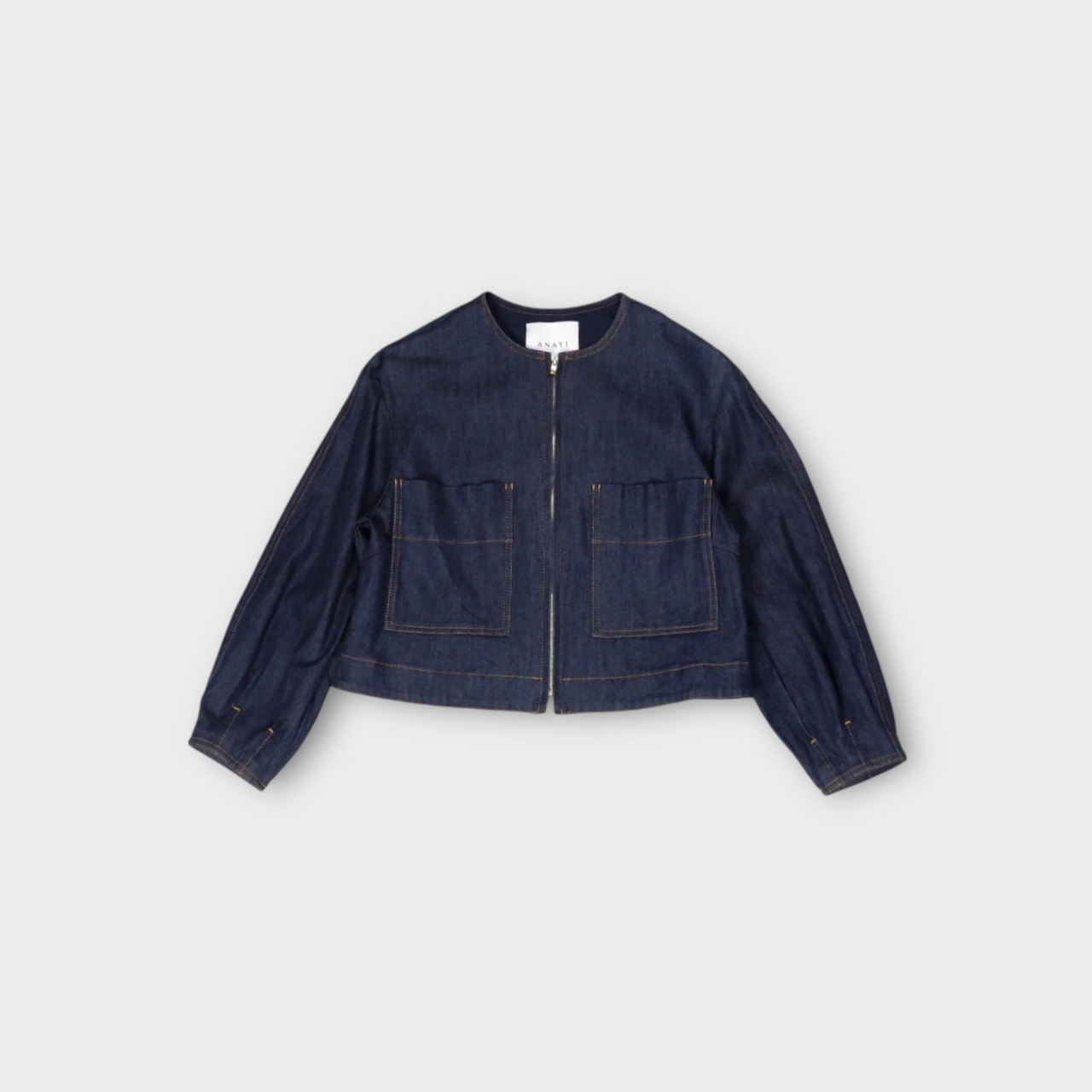 ANAYI【デニムライクボリュームスリーブジャケット】