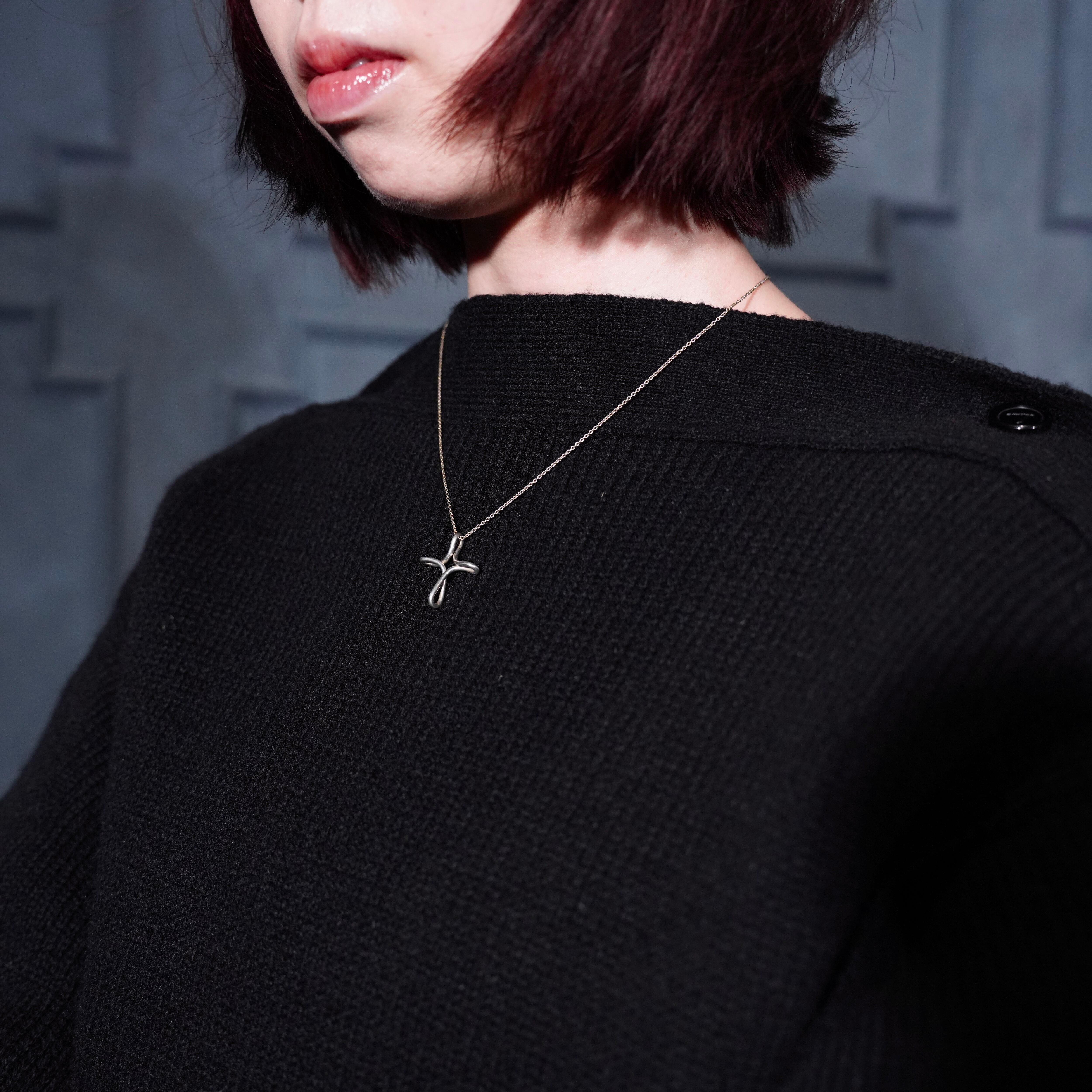 TIFFANY&CO INFINITY OPEN CROSS SILVER NECKLACE/ティファニー