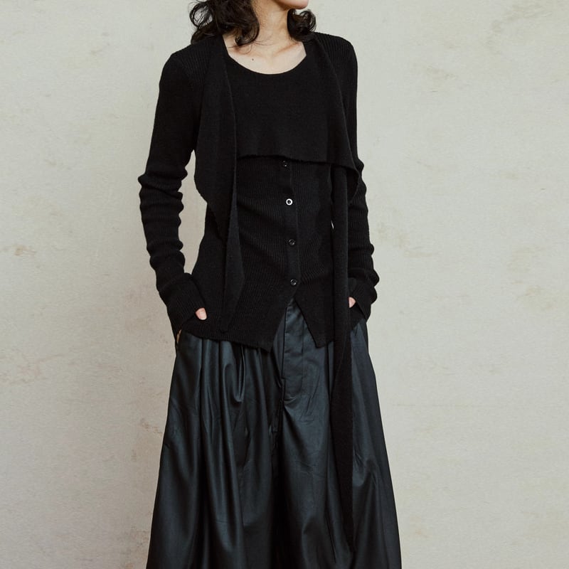 個性派 アシンメトリー ニットトップス 1color MTO0464