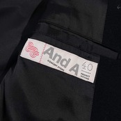 And A アンドエー PERFECT FITTING ウール チェスターコート 40/ブラック メンズ