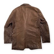 激渋 TETE HOMME テットオム レザー 2B テーラード ジャケット サイズ L /ブラウン系 牛革 本革