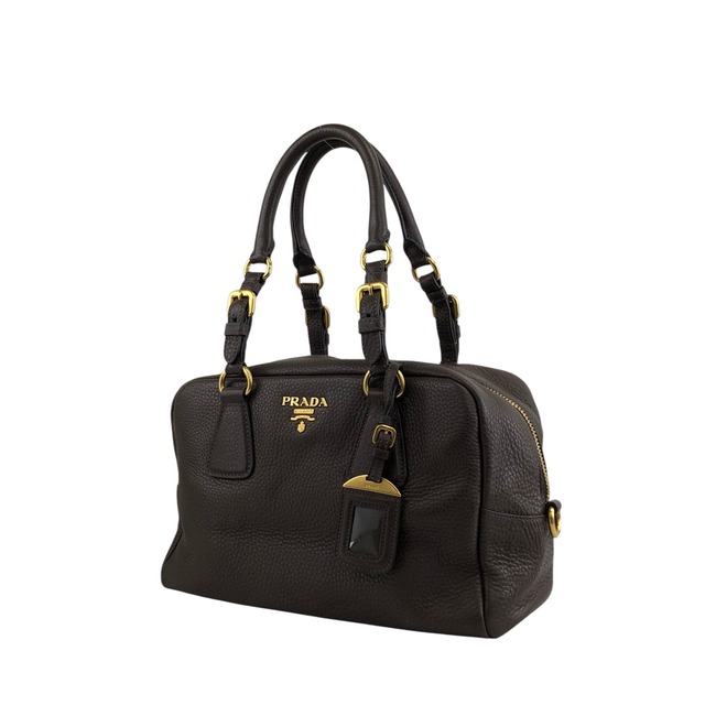 PRADA プラダ ショルダーバッグ ブラウン ロゴ レザー vintage ヴィンテージ オールド wddeyg