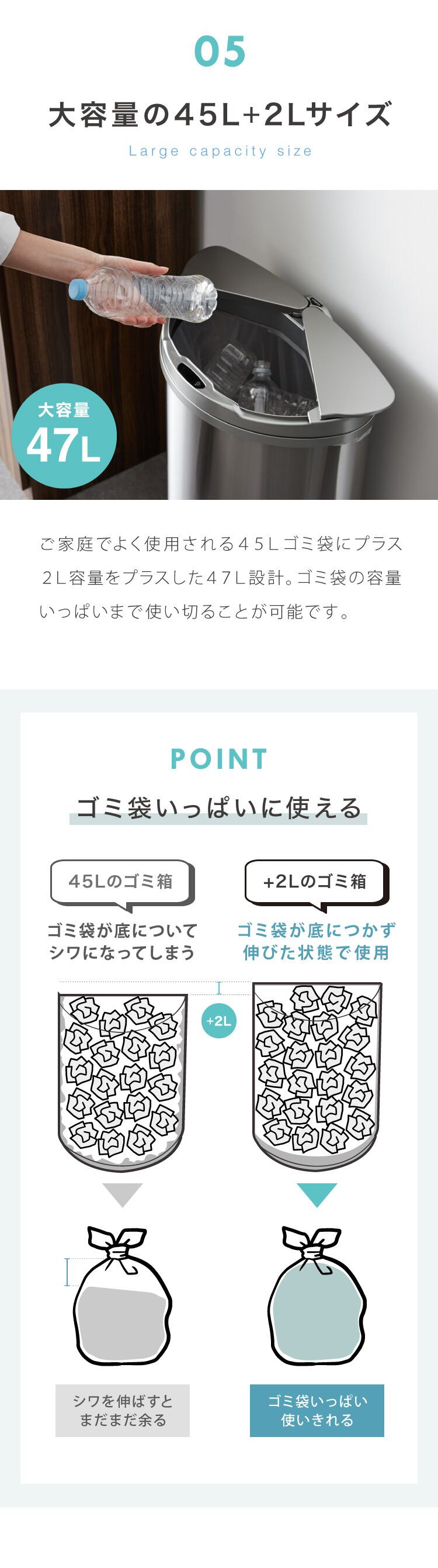 simplus 自動ゴミ箱 47L シンプラス 特許技術 自動開閉 横開き ゴミ simplus 自動ゴミ箱 SP-GBK01 特許技術 自動開閉 47L シンプラス 横