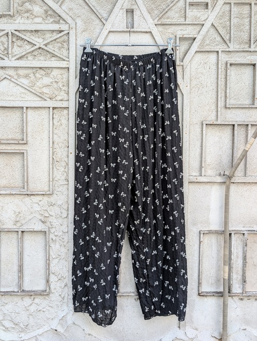 "RIBBON" sheer easy pants