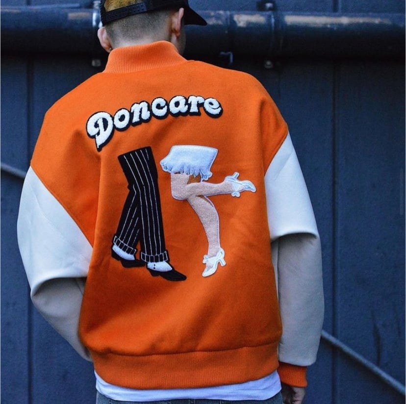 DONCARE スタジャンオレンジLサイズ