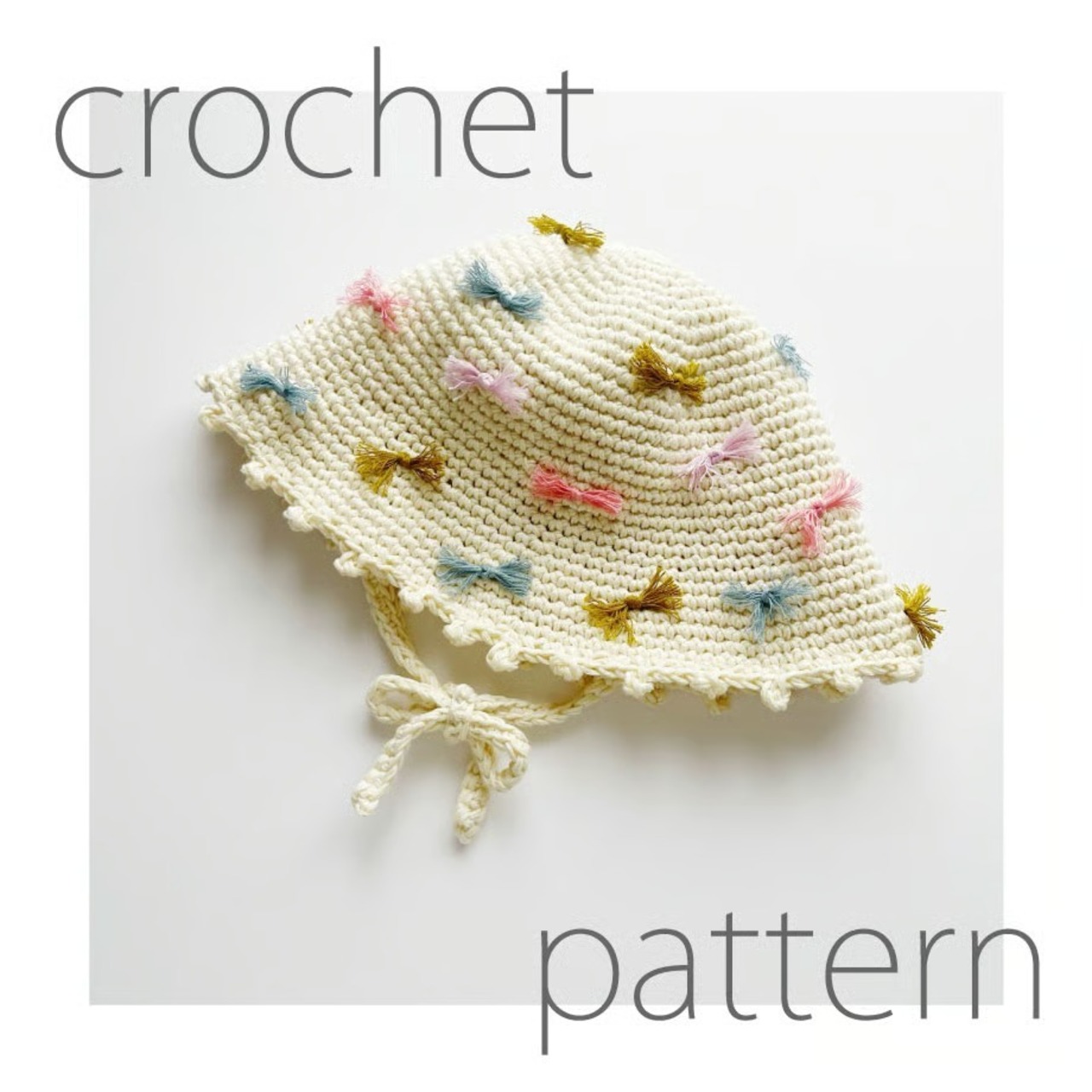 [Pattern] フリンジリボンバケットハット〈kids size〉