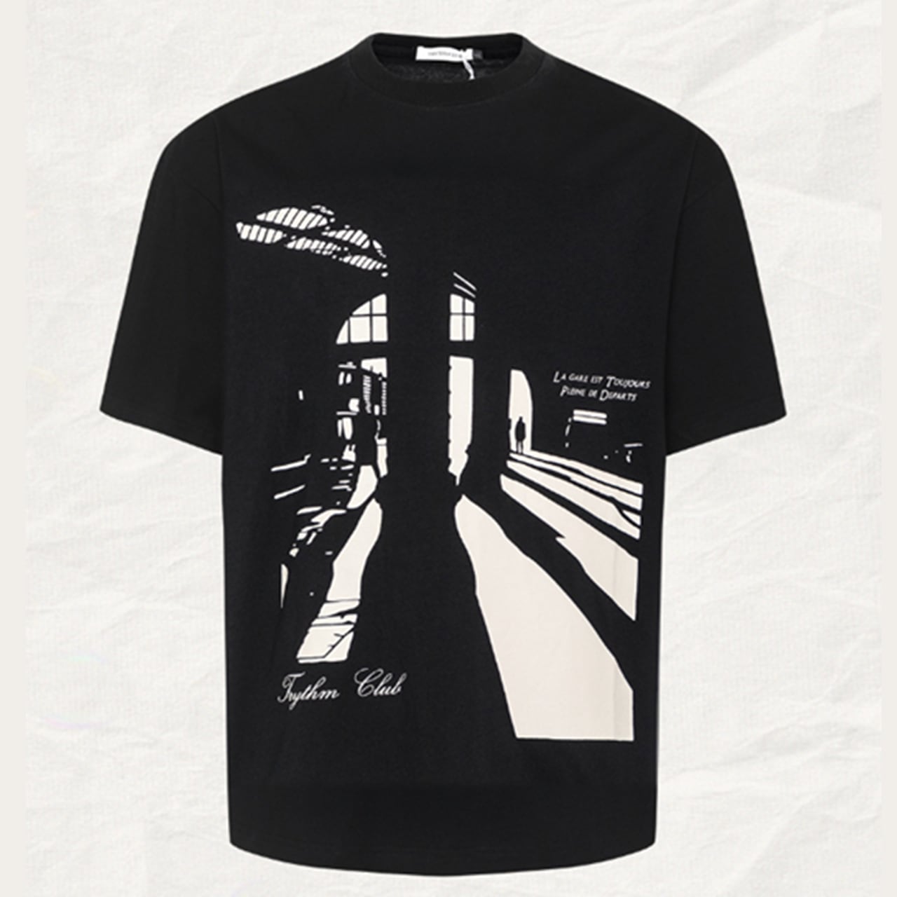 シティ シャドウ グラフィック Tシャツ ブラック b25349 【M~2XLサイズ】