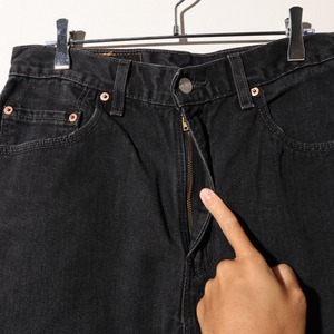 33×30 505-0260 USA 00年 サルファーブラックデニムパンツ Levi’s リーバイス 黒
