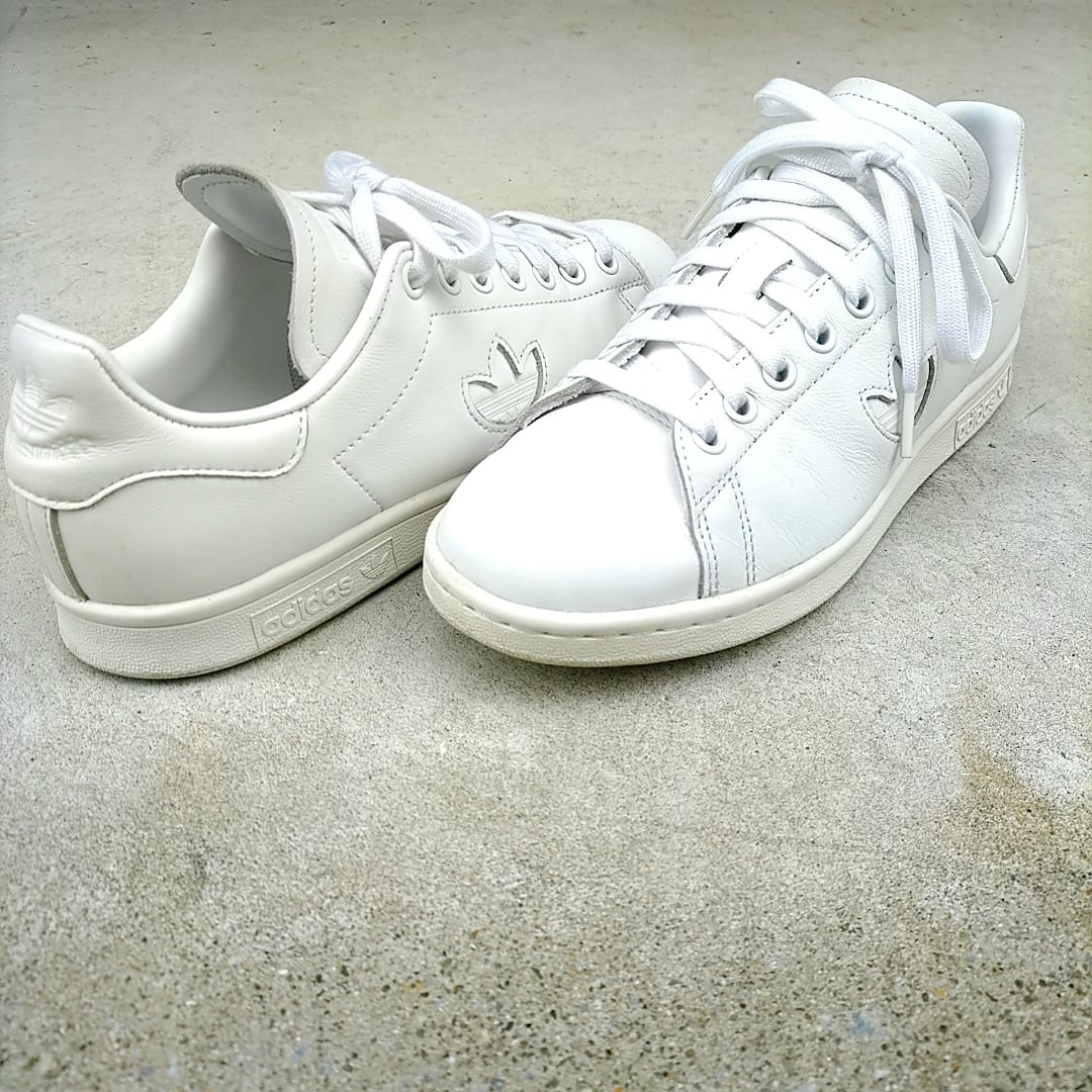 【2019SS】美品/アディダス オリジナルス スタンスミス/adidas Originals STAN  SMITH/BD7451/エンボス/トレフォイル/レザー/スニーカー/25/白/定価12960/PK300001/