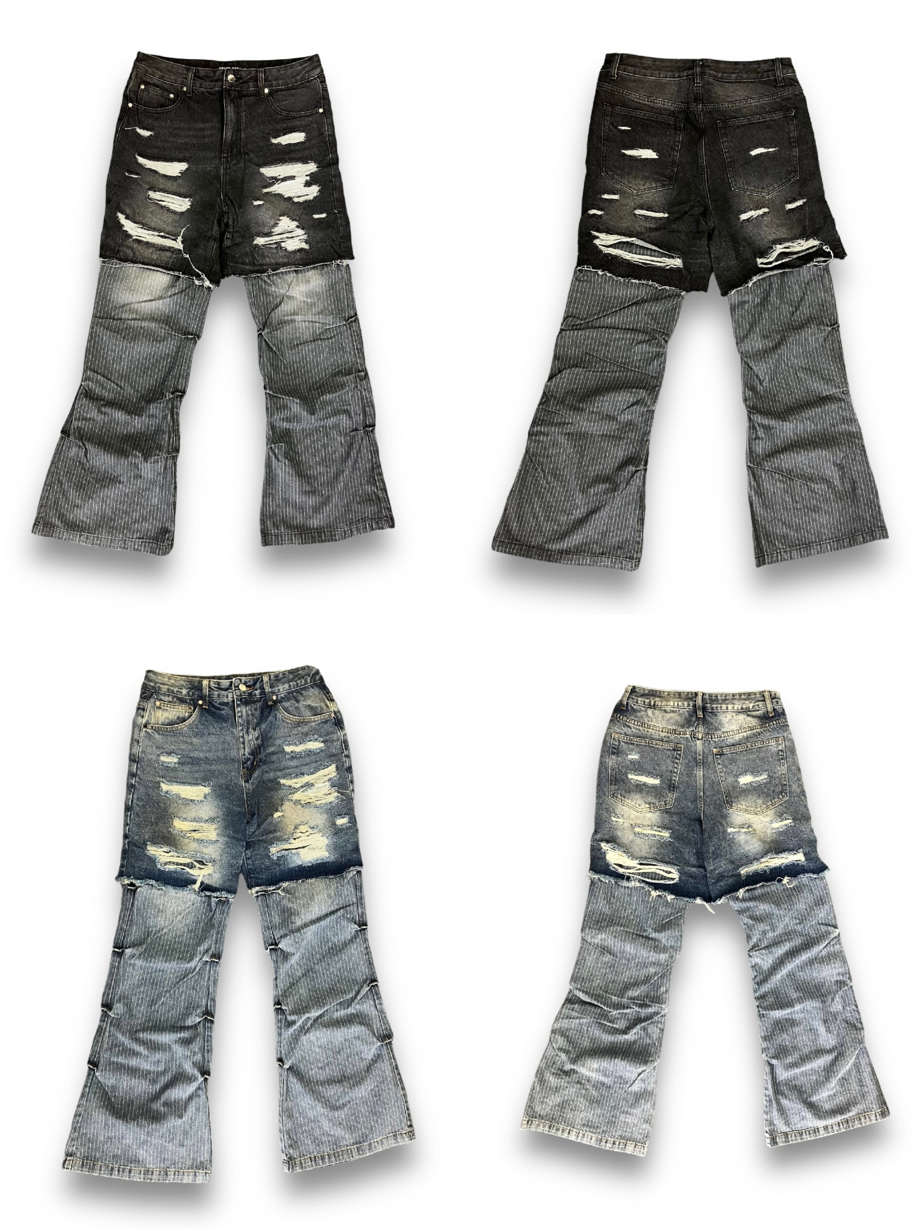 【PLANET STUDIO】stripe layered pantsn (2color)