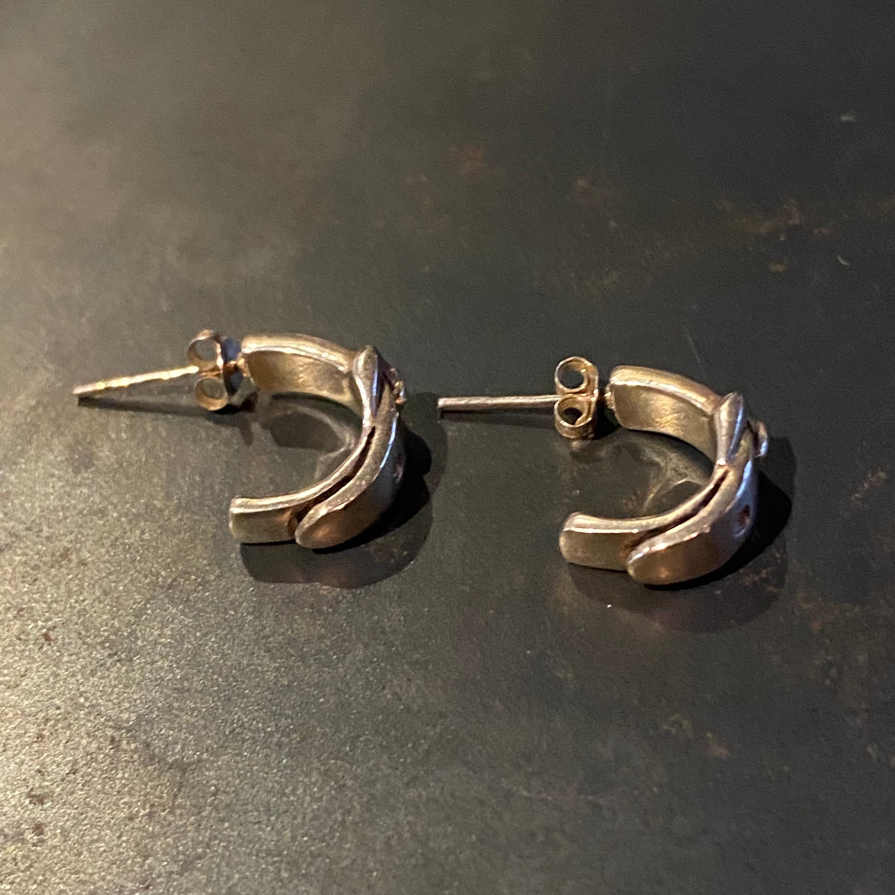 SILVER925 TWIST HOOP EARRINGS/シルバー/ピアス | maryland_accessories