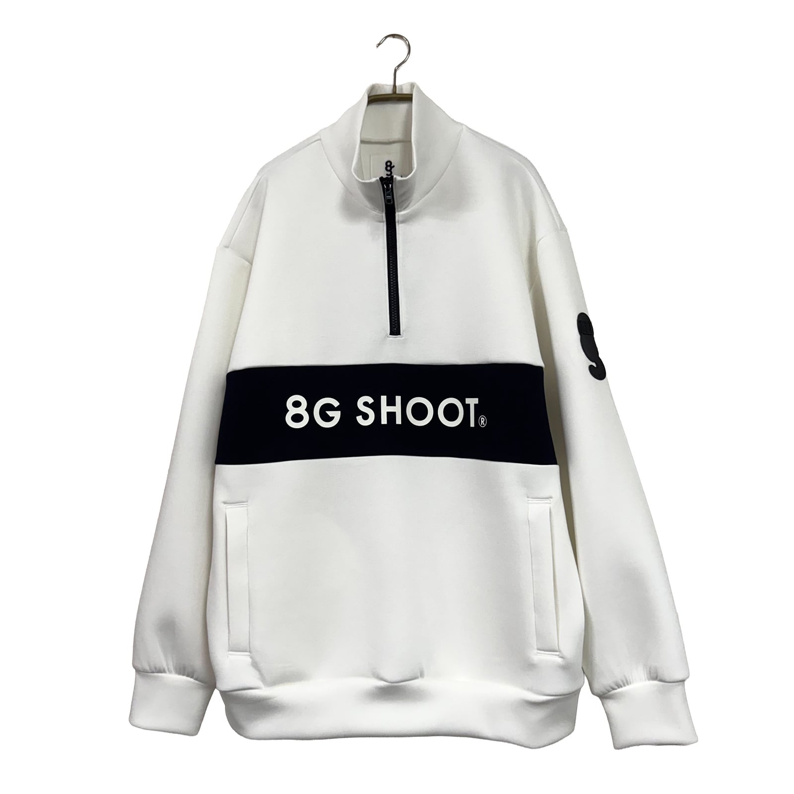 8G HALF ZIP PULLOVER -WHITE- | 8G SHOOT WEBSTORE