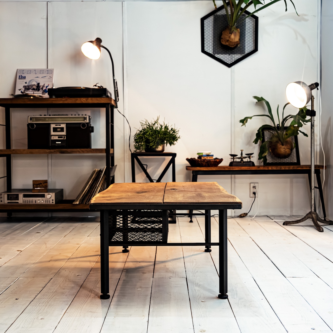 Old oak & Iron low table RANGE