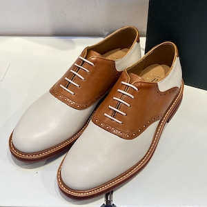 G.H.BASS &CO COMBI LEATHER SADDLE SHOES