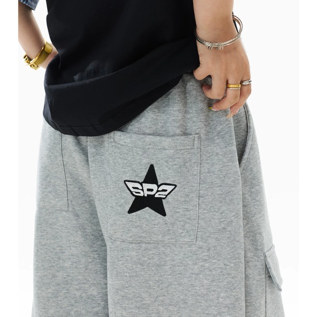 simple grey cropped pants　グレーシンプルクロップドパンツ　J2091
