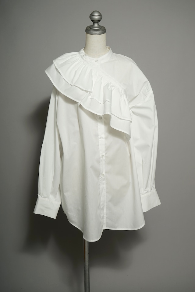 MULTI WAY RUFFLE SHIRT  (WHITE) 2402-72-T3331