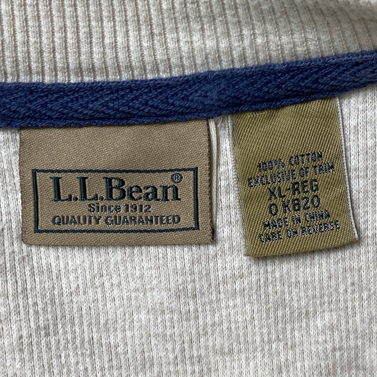L.L.Bean エルエルビーン 鹿の子 ヘンリーネック Tシャツ メンズXL 