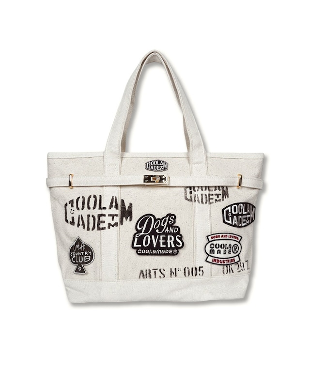 【直営限定ITEM】マルチワッペンターンロックトートバッグ TYPE-E (IVORY)　CQ-48515H