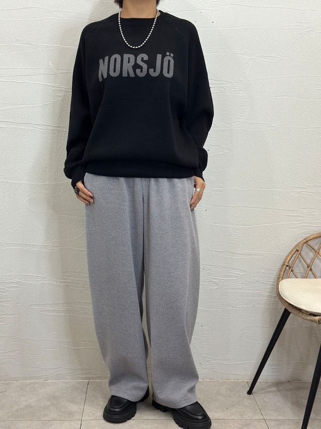 【cafune&PASSIONE '25 A.W.】メルトンジャージーリラックスカーブパンツ