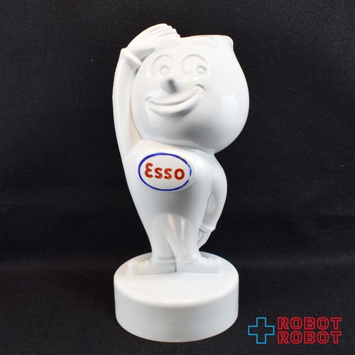ESSO エッソ オイルドロップ 白 プラスチック貯金箱 ※難あり