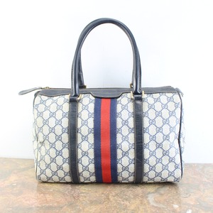 .OLD GUCCI SHERRY LINE GG PATTERNED BOSTON SHOULDER BAG MADE IN ITALY/オールドグッチシェリーラインGG柄ボストンバッグ 2000000064093