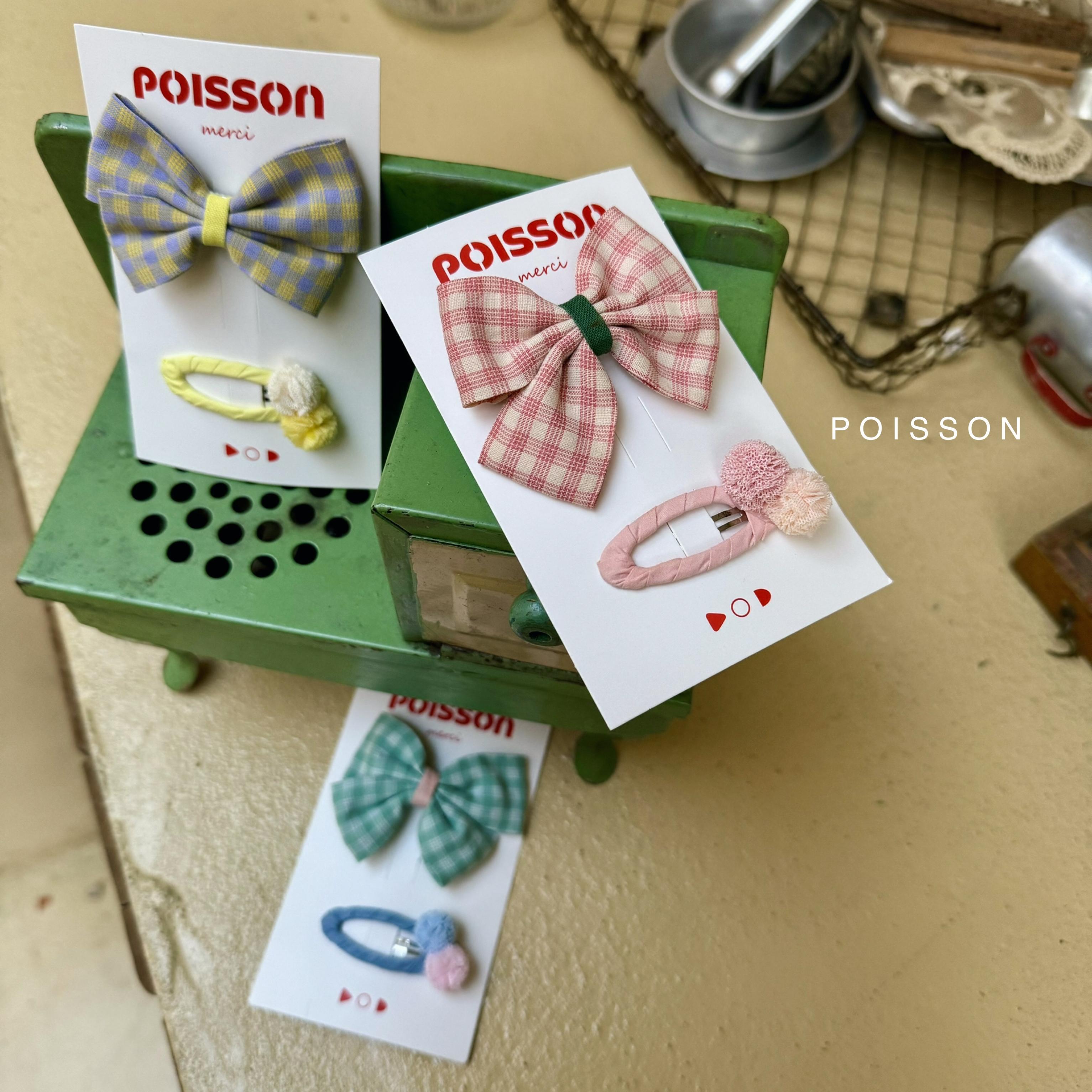 «sold out»«poisson» チェックリボンセット 3colors