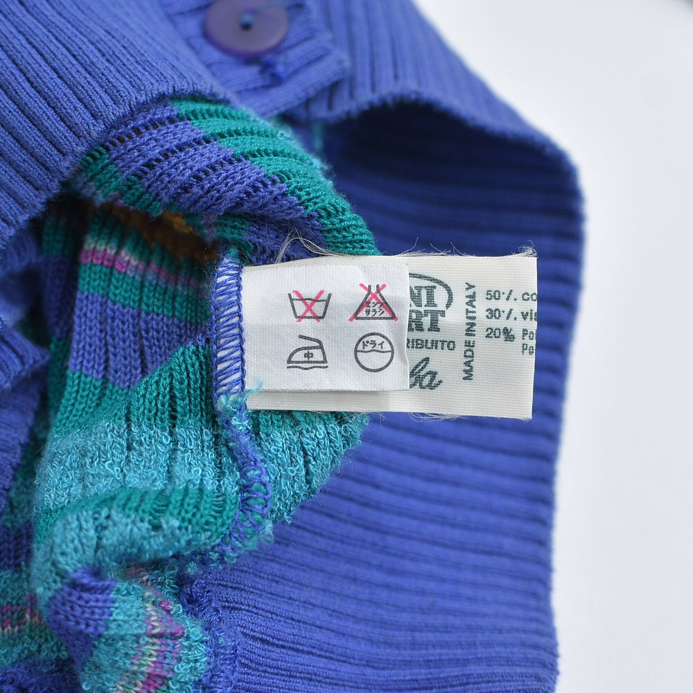 80s MISSONI SPORT パイルニットカーディガン