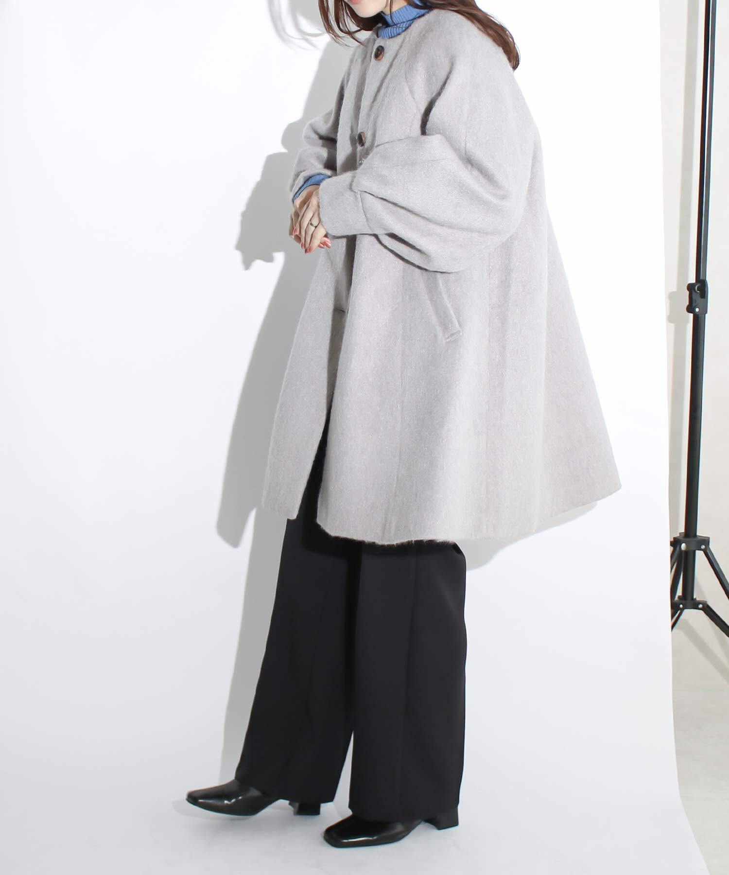 ノーカラーフレアコート | SocialGIRL（ソーシャルガール公式）