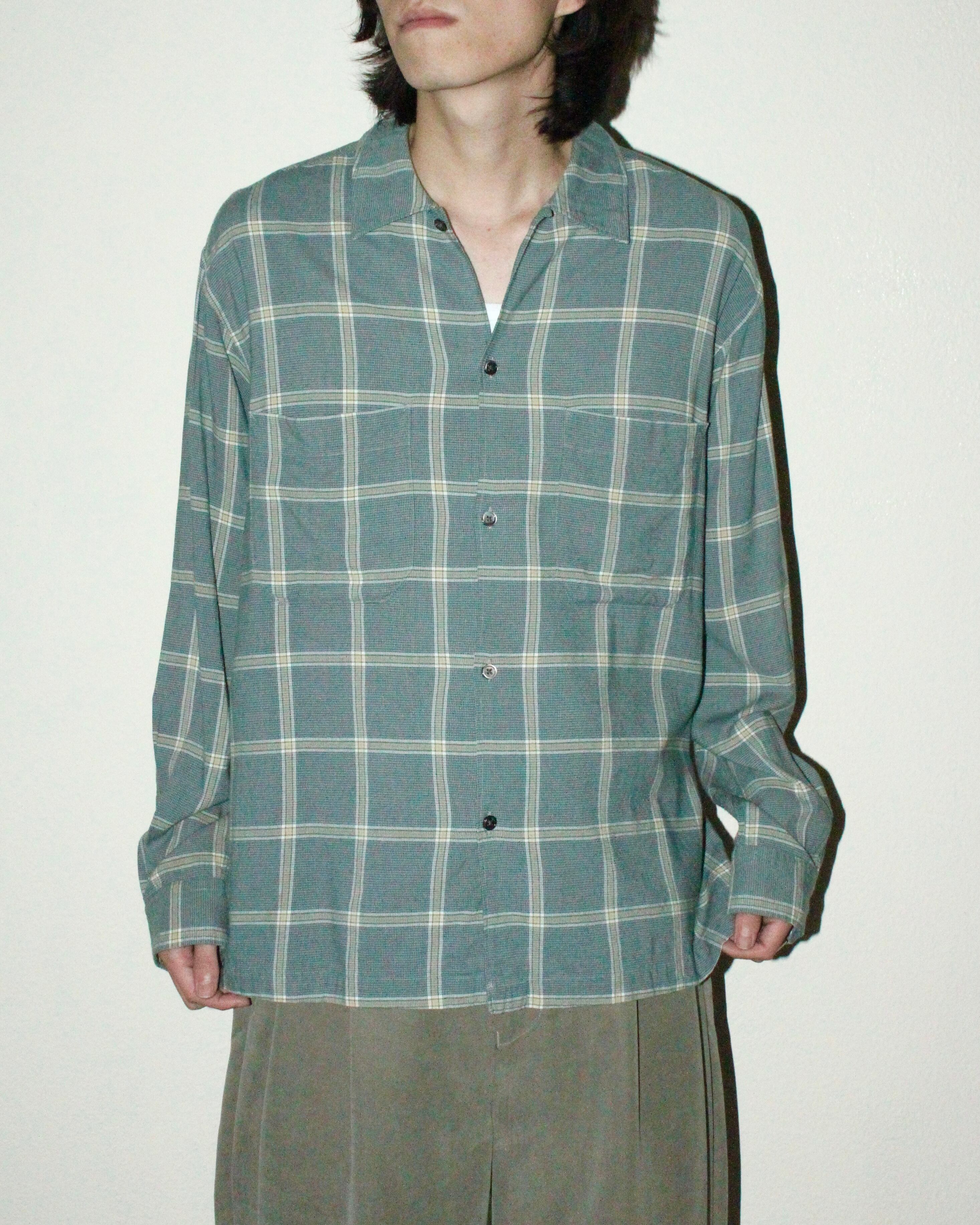 40s El Manco Diagonal Zip-up Rayon Gabardine Shirt | VOLAR